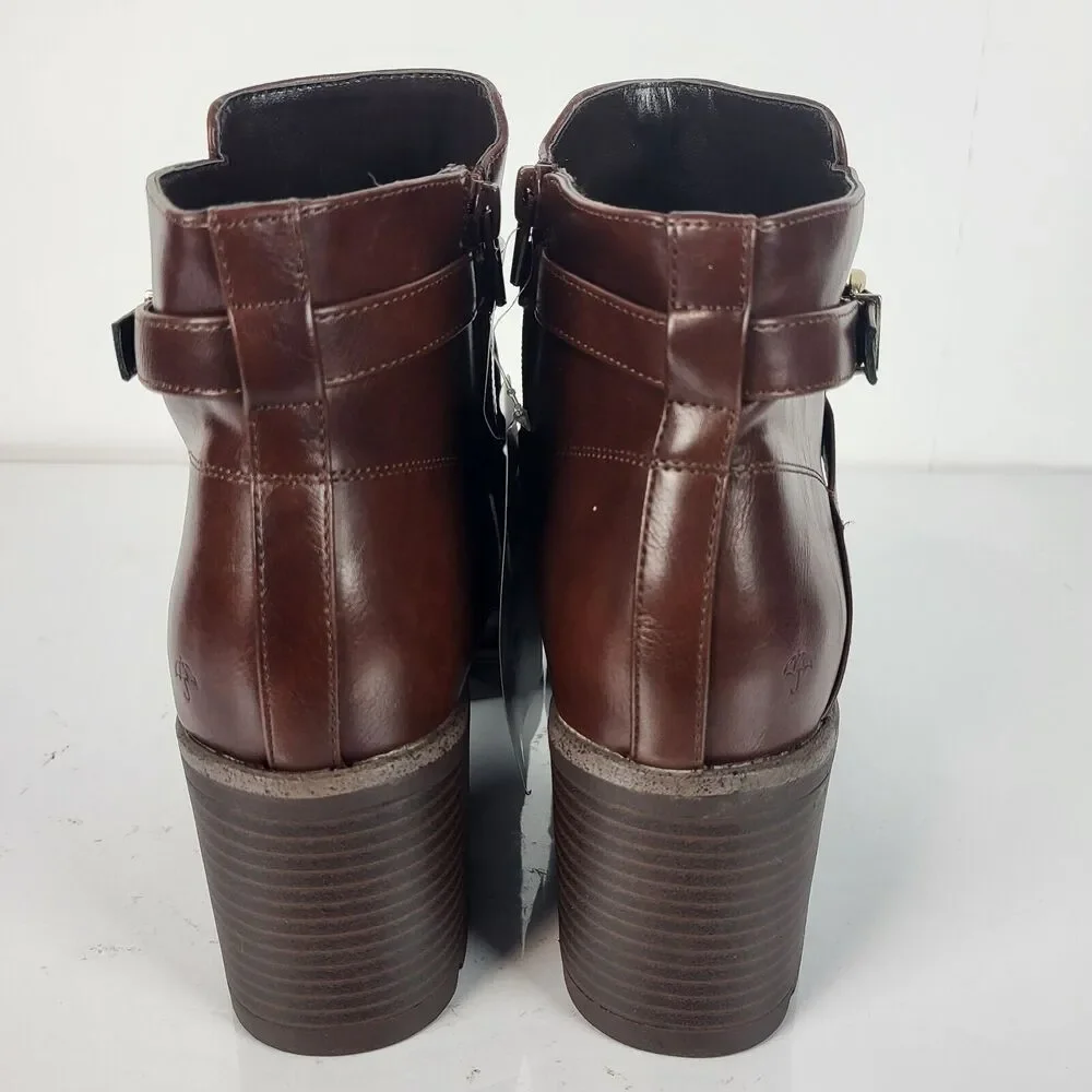 Naturalizer Madalynn Buckle Ankle Boots water Repellent 10W